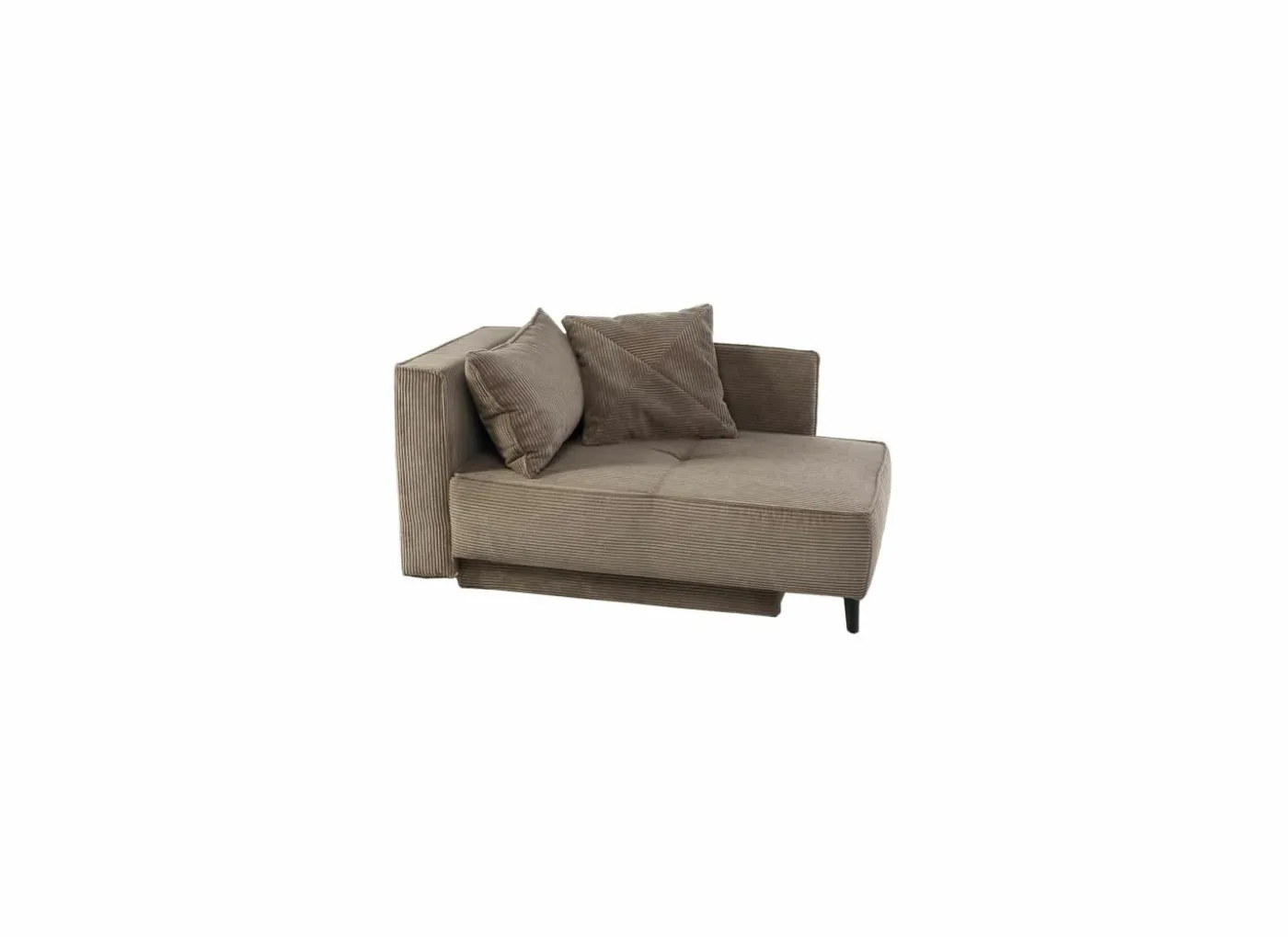 Chaise longue Rex Recamière 155x95x81cm - stof - bruin met bedfunctie