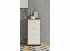 Commode Best Chest 40x30x78cm - decor - artisanale eik & wit