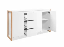 Commode Denver 160x40x88cm - decor - wit & artisanale eik