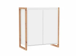 Commode Denver  80x88x40cm - decor - wit & artisanale eik