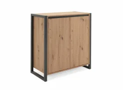 Commode Denver 80x88x40cm - decor - artisanale eik & anthraciet