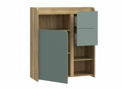 Commode Hoa 105x41x120cm - decor - mauvella eik & groen