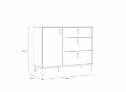 Commode Lya 108x42x86cm - decor - cabezone oak & mauvella oak