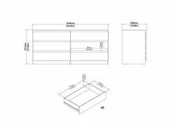 Commode Naia 154x50x71cm - decor - cashmere/jackson hickory