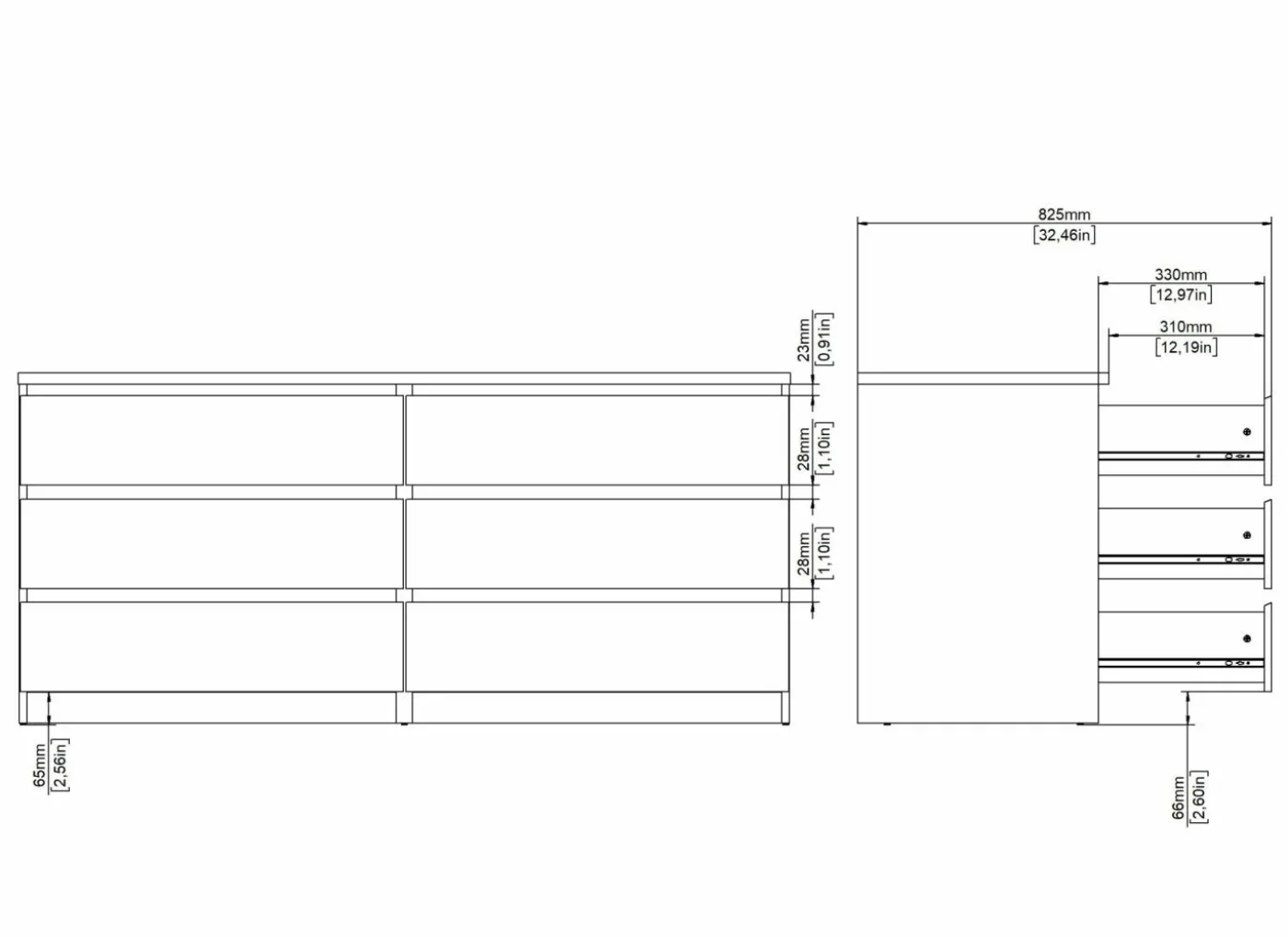 Commode Naia 154x50x71cm - decor - cashmere/jackson hickory