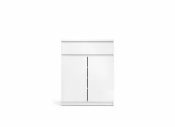 Commode Naia 80x40x101cm - melamine - wit hoogglans