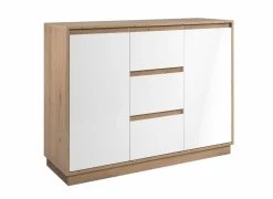 Commode Phoenix 117cm - decor - artisanale eik & wit