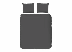 Dekbedovertrek 140x200cm - katoen - antraciet