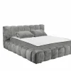 Gestoffeerd bed Bexley 180x200cm - stof - grijs inclusief bodem en matras