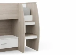 Halfhoogslaper inclusief bureau Nano 90x200cm - decor - shannon eik & wit