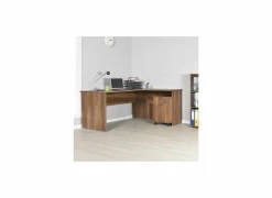 Hoekbureau Meradi 160x144cm - melamine - oslo walnut