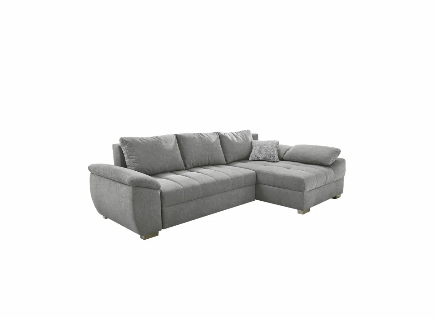 Hoeksalon Alster 268x161cm - stof - grijs met bedfunctie