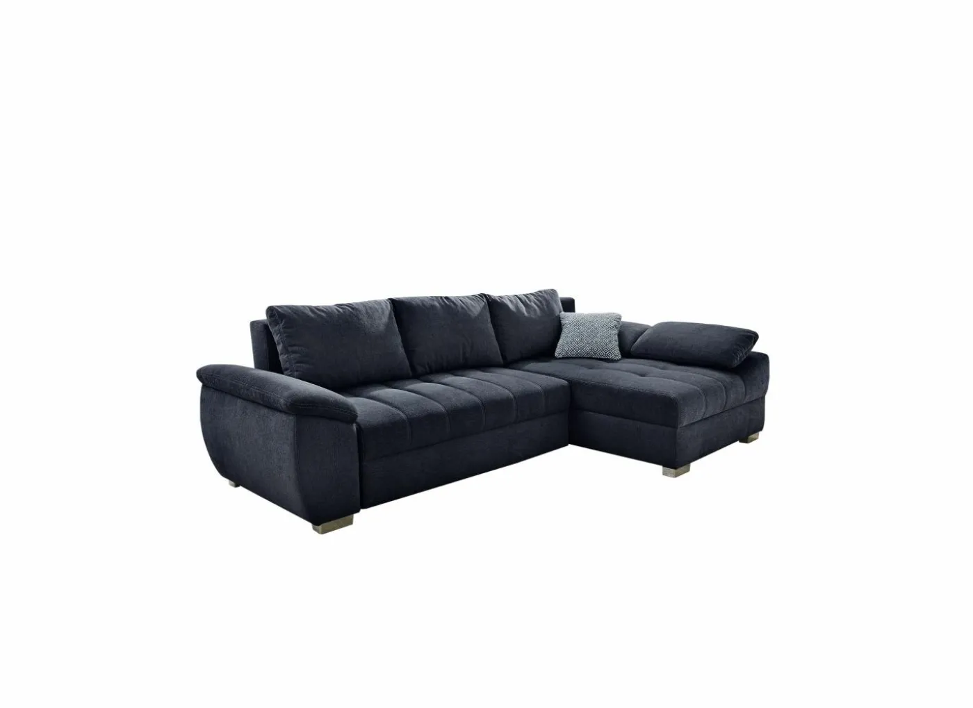 Hoeksalon Alster 268x161cm - stof - donkerblauw met bedfunctie