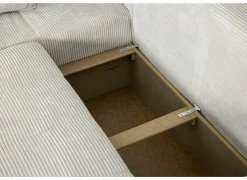 Hoeksalon Heidelberg 228x199cm - stof - lichtgrijs met bedfunctie & relax & opbergruimte