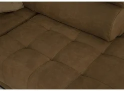 Hoeksalon Rimini 388x224cm - stof - cognac met bedfunctie