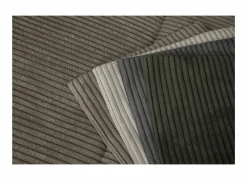 Hoeksalon Slider 279x186cm - ribcord stof - bruin met bedfunctie