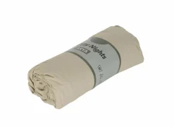 Hoeslaken Arya 90x200cm - katoen - zand