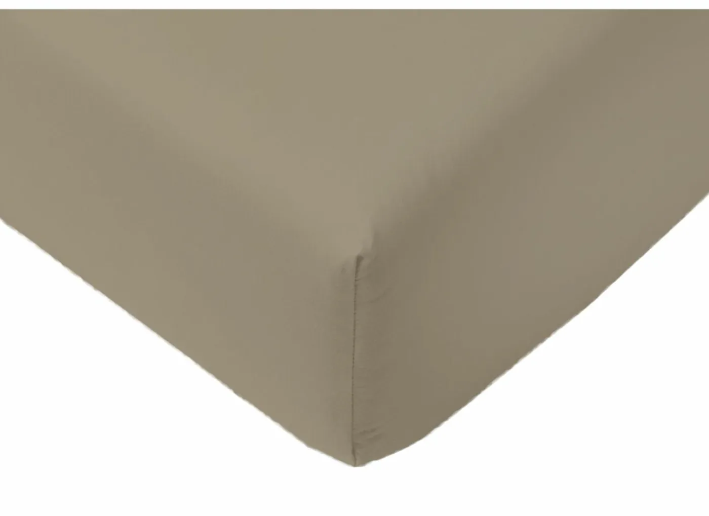 Hoeslaken Arya 90x200cm - katoen - mastiek