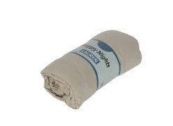 Hoeslaken Lauren 90x200cm - jersey katoen - mastiek