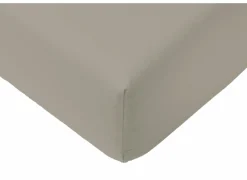 Hoeslaken Lauren 140x200cm - jersey katoen - mastiek