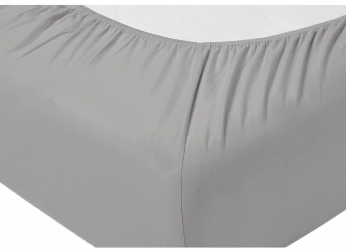 Hoeslaken Venturo 160x200cm - flanel - grijs