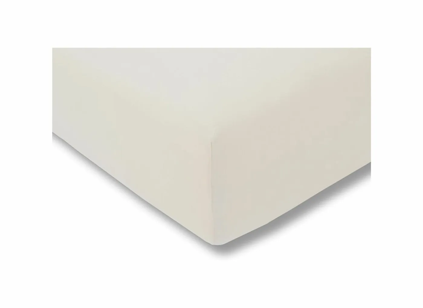 Hoeslaken 140/160X200/220cm jersey katoen ecru