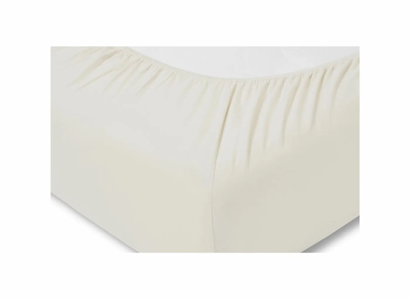 Hoeslaken 140/160X200/220cm jersey katoen ecru