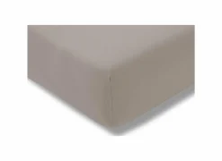 Hoeslaken 140/160x200/220cm jersey katoen taupe