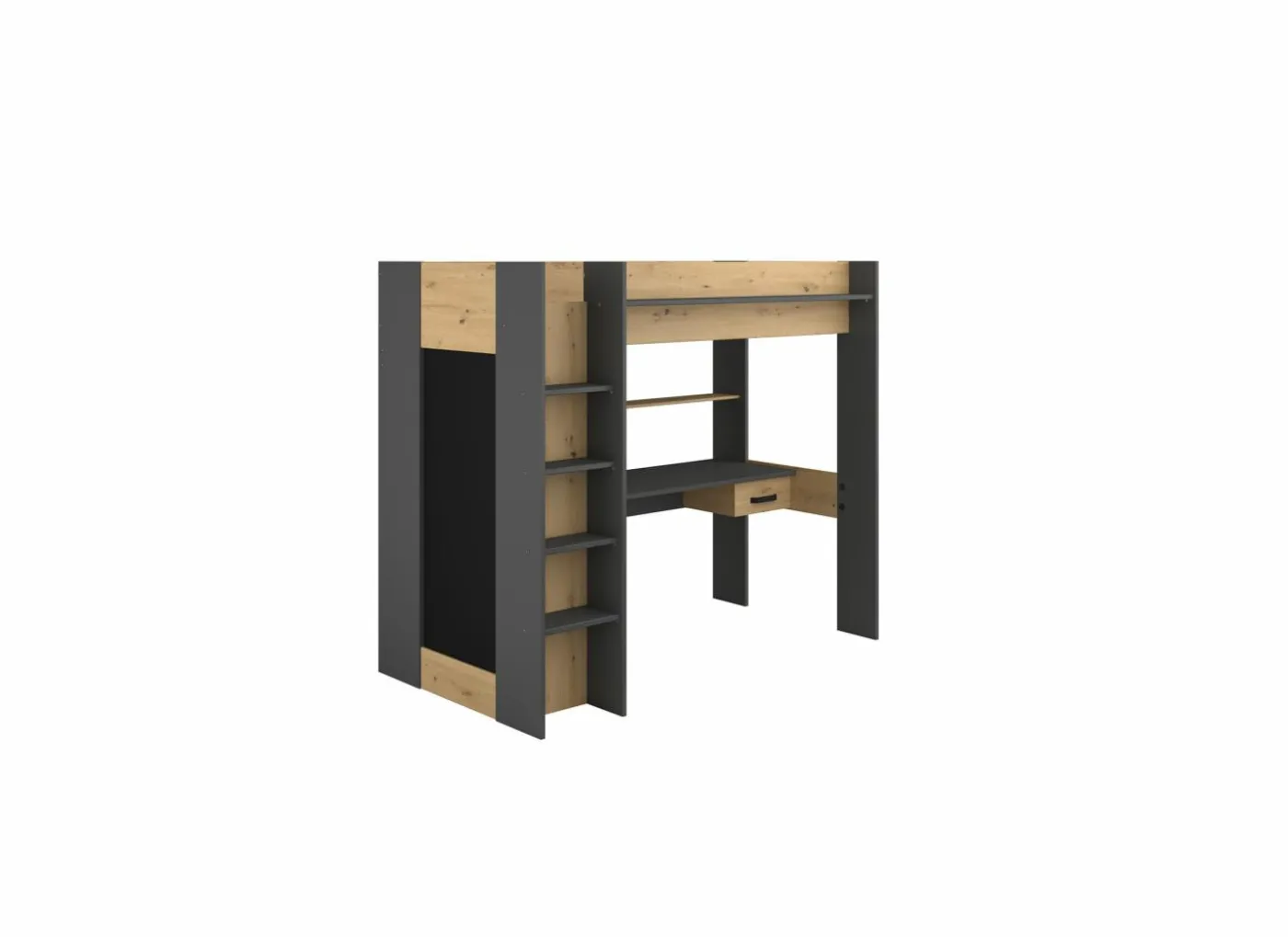 Hoogslaper Heavy 90x200cm - decor - eik & donkergrijs