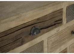 Kast Harem 90x40x112cm - mango massief - bruin & multicolor