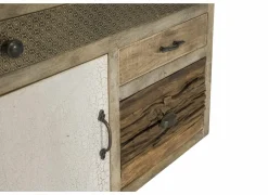 Kast Harem 90x40x112cm - mango massief - bruin & multicolor