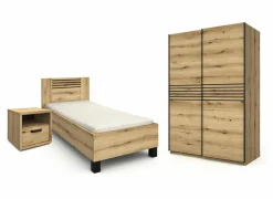 Kinderkamer Kato met bed 90x200cm - kleerkast 150cm en  nachtkastje