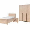 Kinderkamer met bed 90x200cm - kleerkast 165cm en 1 nachtkastje