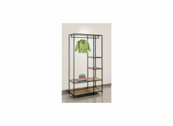 Kledingrek Gallo 90x40x178cm - melamine & metaal - eik