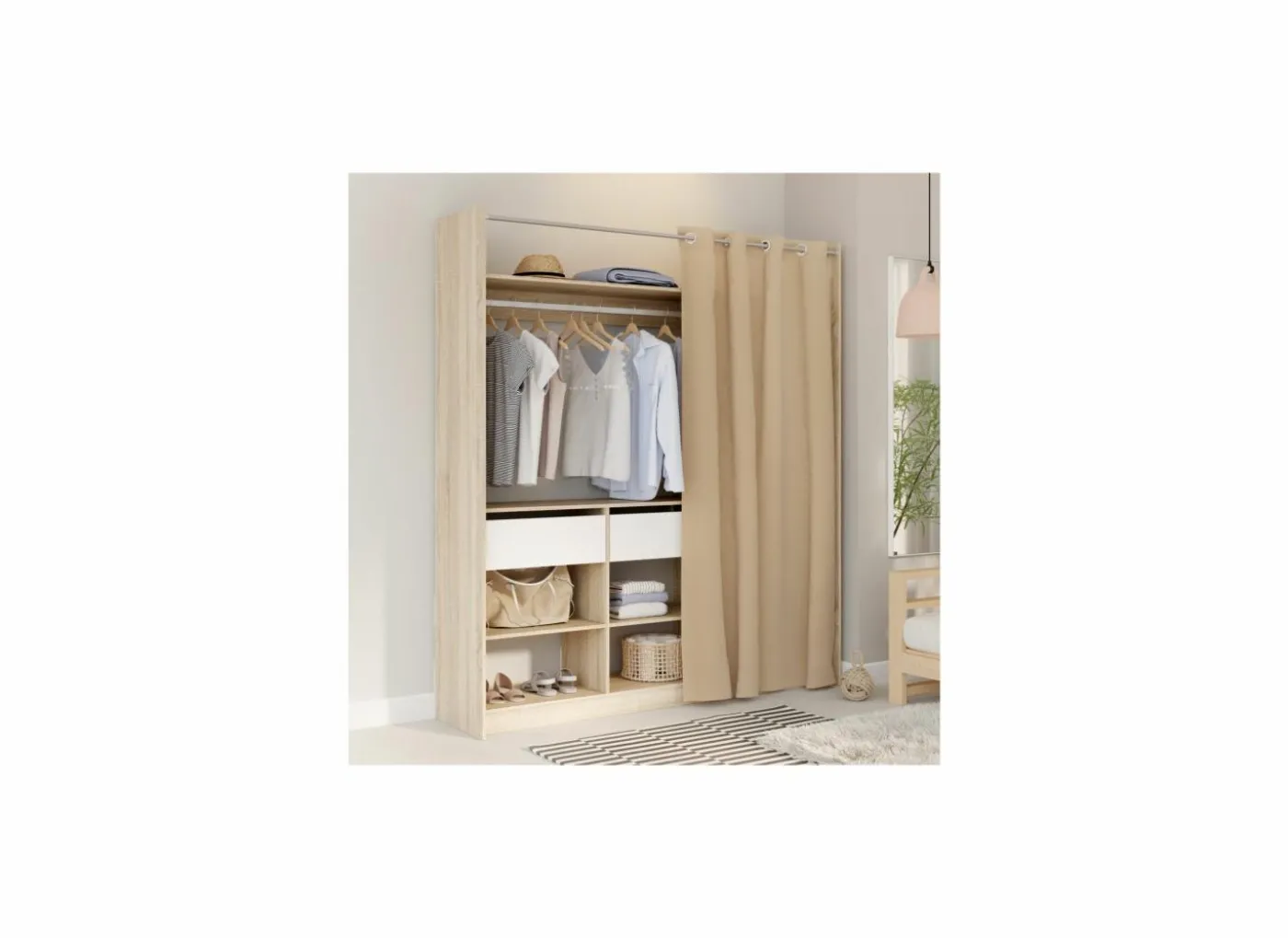 Kledingrek Lyttelton 180x42x200cm - decor - sonoma eik