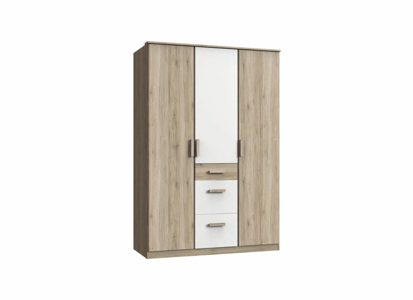 Kleerkast Cariba 135cm - decor - sanremo & wit