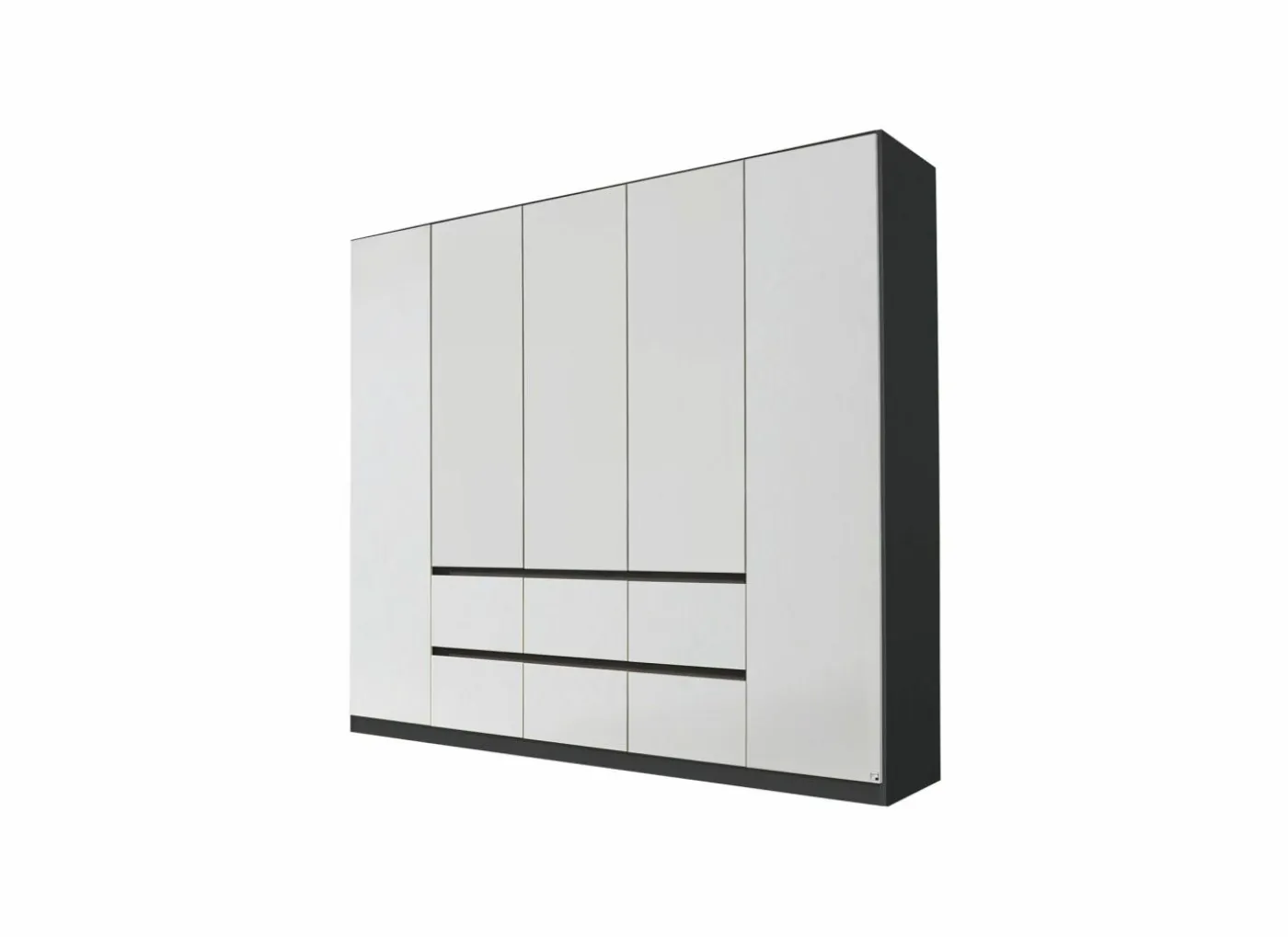 Kleerkast 226cm - decor - alpinewit/grijs