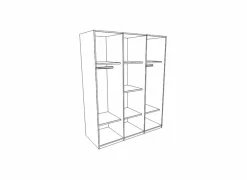 Kleerkast 172cm - decor - lariks & cristal oak