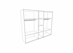 Kleerkast 259cm - decor - lariks & cristal oak