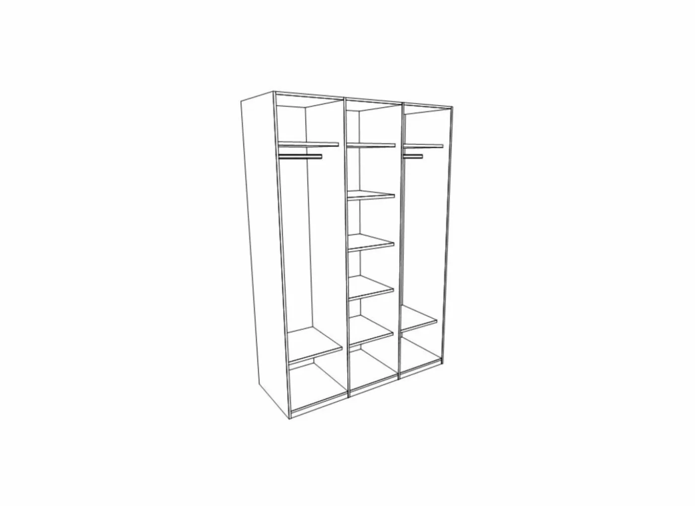 Kleerkast 175cm - decor - truffel & porcelein