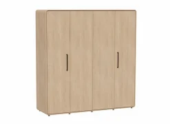 Kleerkast 206cm - melamine - brushed sand oak nature