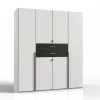 Kleerkast Denver 180cm - decor - wit & carbon eik