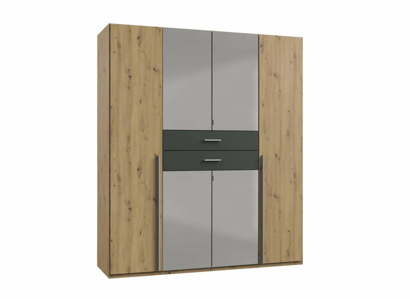 Kleerkast Denver 180cm - decor - artisanale eik & grafiet