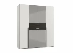 Kleerkast Denver 180cm - decor - wit & carbon eik