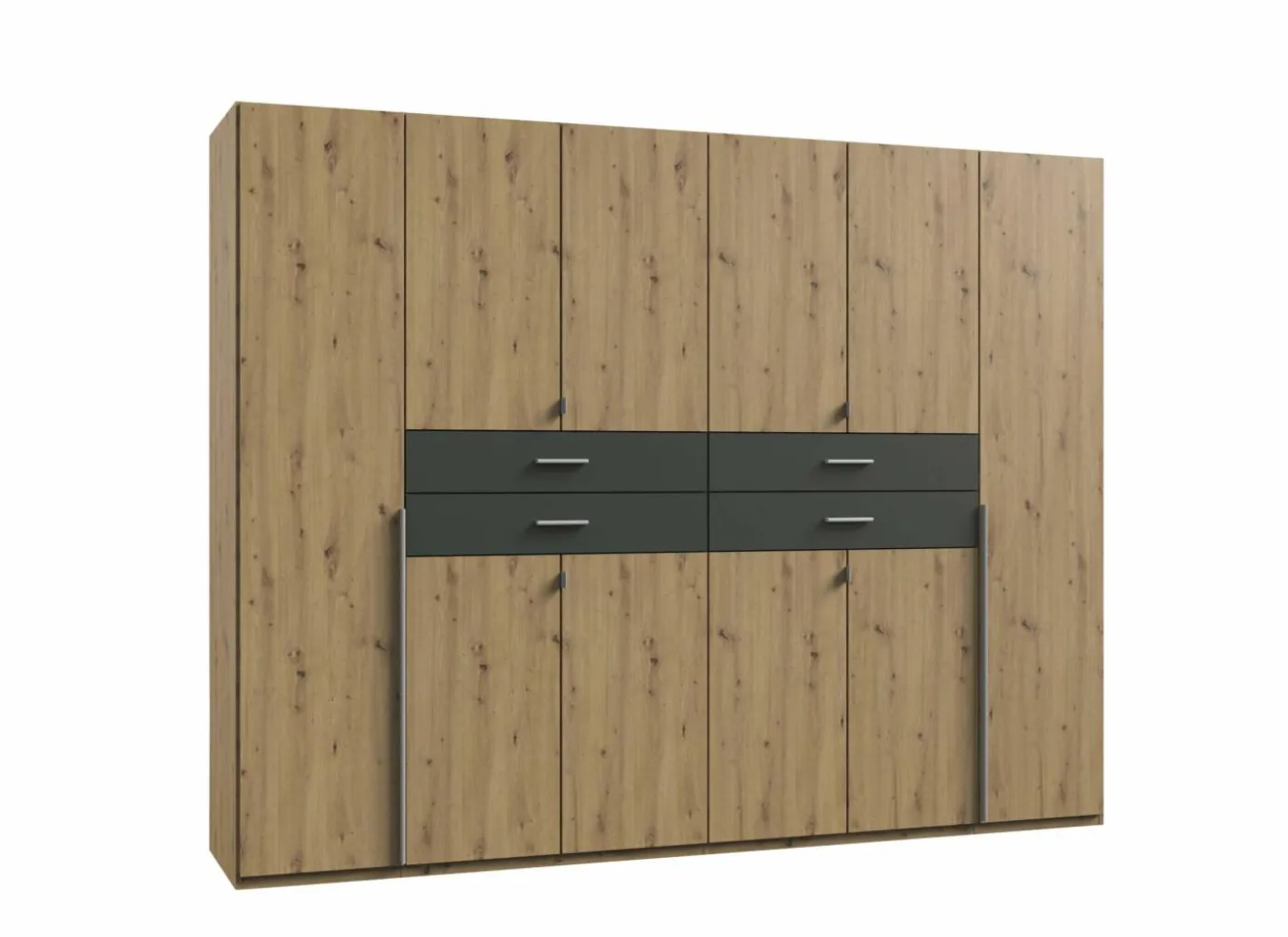 Kleerkast Denver 270cm - decor - artisanale eik & grafiet