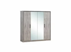 Kleerkast Elias 214cm - decor - grijze eik