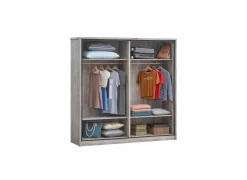 Kleerkast Elias 214cm - decor - grijze eik