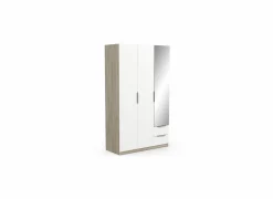 Kleerkast Ghost 119cm - decor - kronberg eik & wit