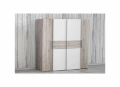 Kleerkast Kalixtus 200cm - decor - zand eik & wit