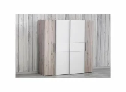 Kleerkast Kalixtus 200cm - decor - zand eik & wit